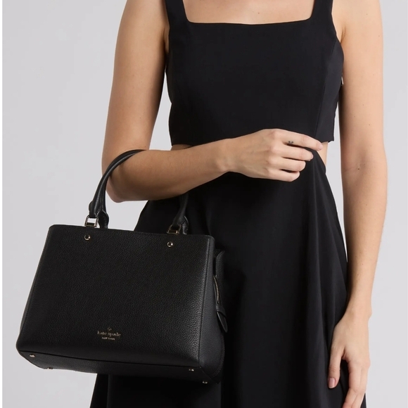 Kate Spade Black Leather Tote Bag - Picture 2 of 10